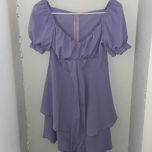 Sweetheart Neck Layered Hem Dress